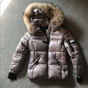 Girls SAM down coat with fur hood